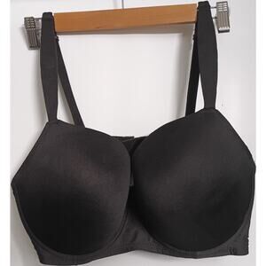 Delta Burke Bra Plus Size 42D‎ 42 D Underwire Padded Black Rear Close Formed